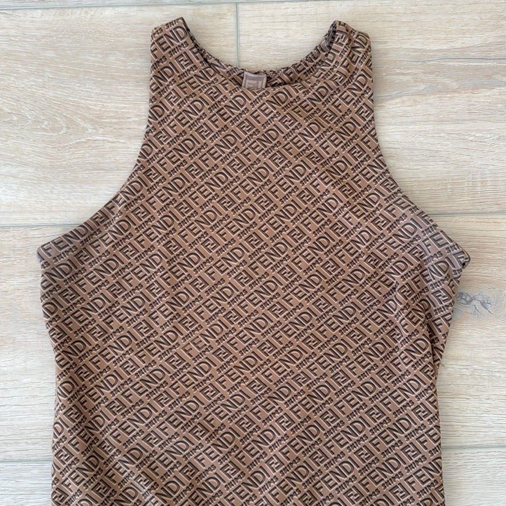 FENDI x SKIMS body suit in nude brown XL